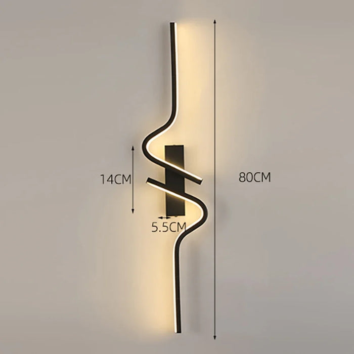 Minimalist LED Wall Lamp – Modern Strip Light for Living Room, Bedroom, Bathroom, and Staircase