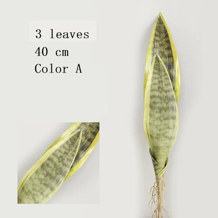3pcs Artificial Sansevieria Plants – Bonsai Decoration with Tiger Piran Leaves for Home, Garden, and Desktop Décor