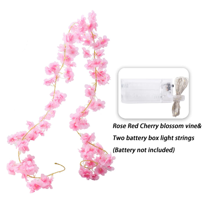 180CM Artificial Sakura Flowers Vine – Wedding Garden Arch, Home Party Decoration, Christmas Bridal Silk Flowers