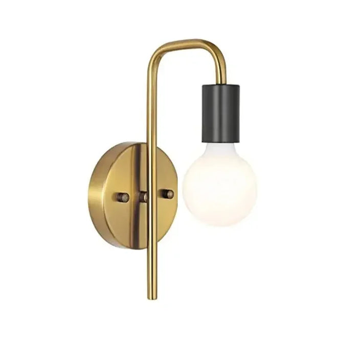 Nordic Simple Bedside Lamp – Creative Vintage Wall Lamp for Bedroom, Living Room, Corridor, and Hotel Spaces (E27, No Bulb Included)