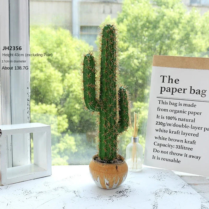 Tropical Artificial Cactus Decoration – Realistic Foam Succulent Plant for DIY Micro Landscape, Home, and Office Decor