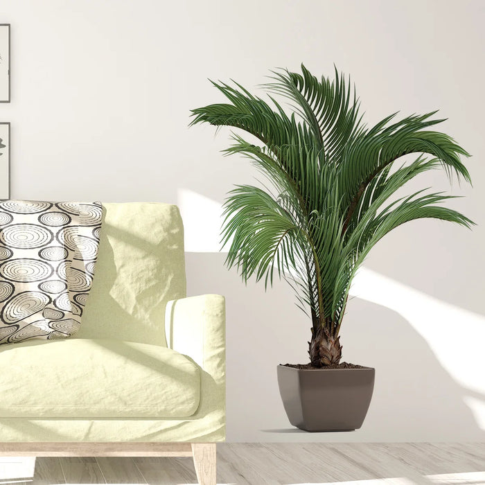 Tropical Green Plant Leaf Self-Adhesive Wall Decor Sticker – Waterproof PVC Decal for Living Room, Bedroom, and Home Decoration