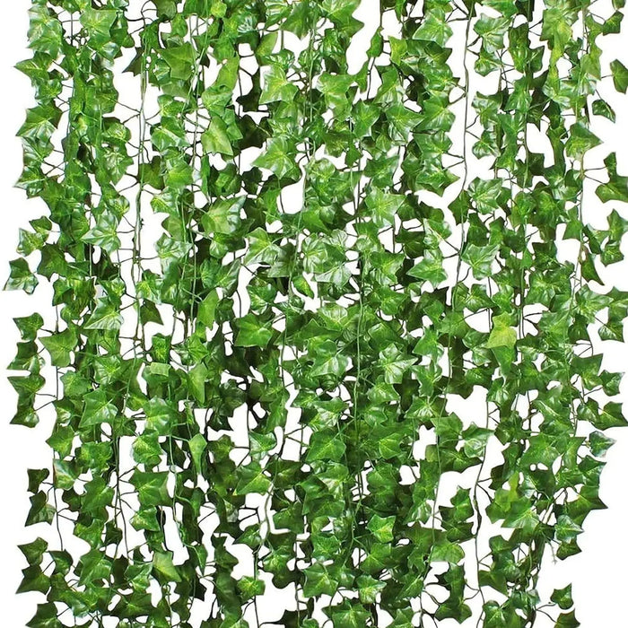 2.1M Artificial Hanging Ivy Plant Vine Garland – Silk Greenery for Garden, Wedding, Home, and Party Wall Decor