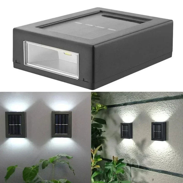 Solar Up and Down Spot Lights Outdoor – Waterproof, Solar-Powered Wall Lamp for Garden, Fence, and Pathway Lighting – Decorative, Energy-Efficient