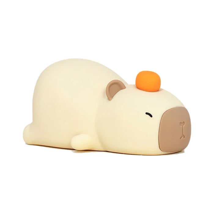 Cute Cartoon Capybara Silicone Night Light – USB Rechargeable, Timing Dimming Sleep Lamp for Kids' Room, LED, 16 Hours of Usage