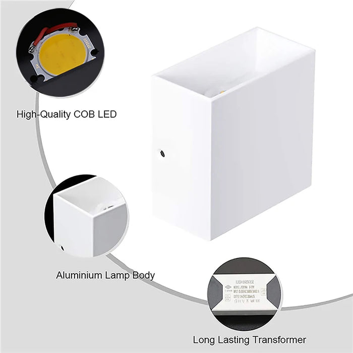 Modern Up & Down LED Wall Lamp – 6W/12W Aluminum Indoor Light for Bedroom, Living Room, Staircase & Decor