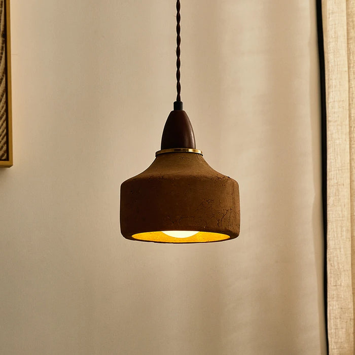 Japanese Wabi-Sabi Ceramic LED Pendant Lamp – Vintage Hanging Light Fixture for Restaurant and Home Décor