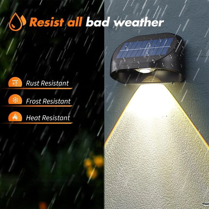 RGB Solar Fence Lights – Outdoor Waterproof Wall and Deck Lamp with 8 Color Modes & Dusk-to-Dawn Sensor for Garden, Patio, Railing, and Steps