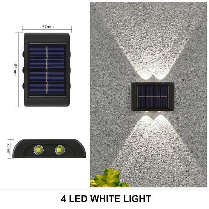 Solar Wall Lights Outdoor – Waterproof LED Solar-Powered Security Lights for Garden, Yard, Fence, and Home Decoration