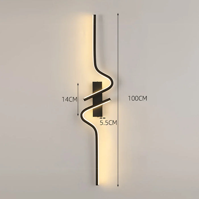 Minimalist LED Wall Lamp – Modern Strip Light for Living Room, Bedroom, Bathroom, and Staircase