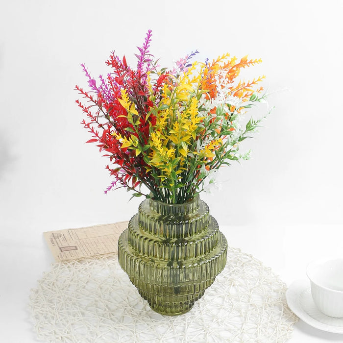 Artificial Lavender Bouquet – Plastic Fake Flowers for Wedding, Home & Garden Decoration, Bridal Bouquet, Photography Props