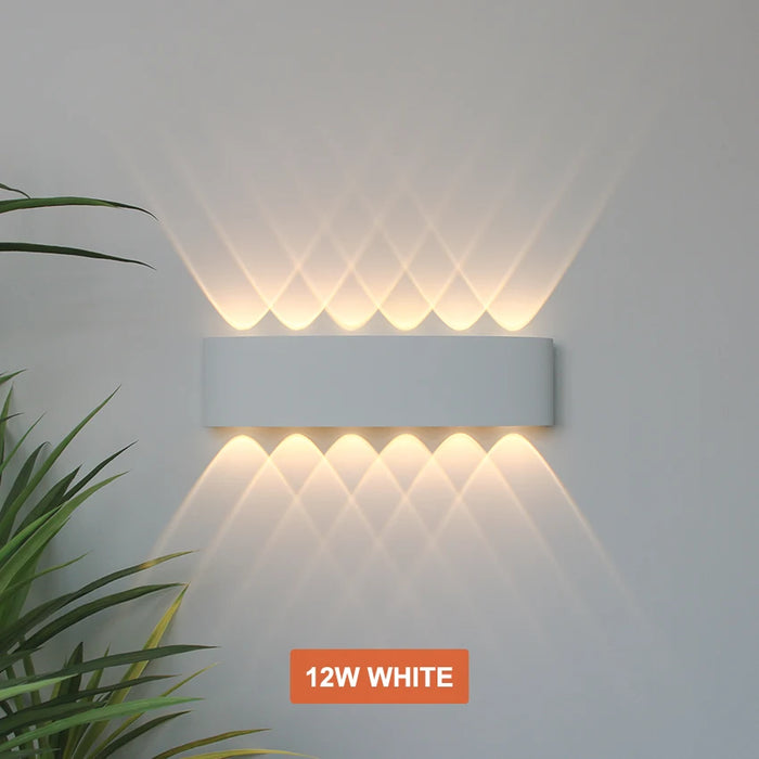 Outdoor & Indoor Waterproof LED Wall Light – Aluminum Porch & Garden Lamp, Up & Down Lighting for Bedroom and Living Room Decor