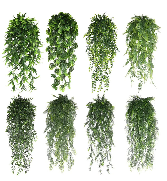 90cm Persian Fern Leaves Vines – Hanging Artificial Plant for Home, Room, Balcony, and Wedding Decoration