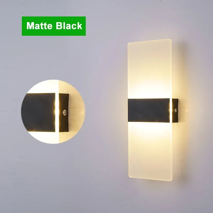 Modern LED Wall Lamp – Up & Down Wall Sconce for Bedroom, Living Room, and Corridor