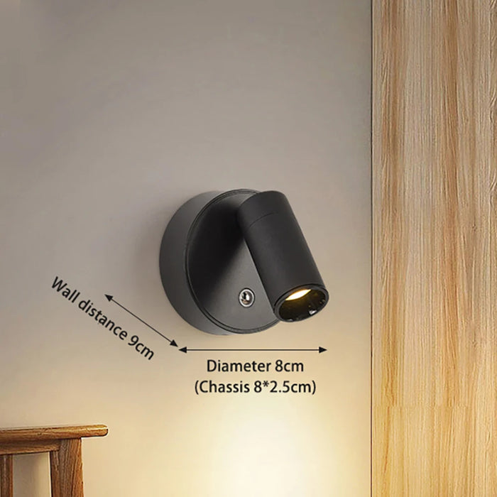 "LED Wall Lamp with Magnetic Rechargeable Design – Wireless Touch Control, Adjustable, and Multi-Function for Bedroom, Kitchen, and Study – Includes Type-C Cable"