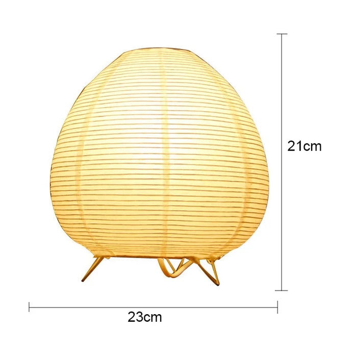 Japanese Rice Paper Lantern LED Table Lamp – Modern Tripod Floor Lamp for Living Room, Bedroom, Bedside, and Hotel Decor, E14 Bulb