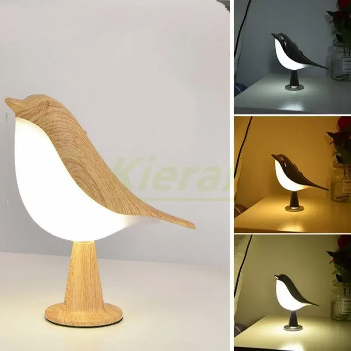 Modern LED Bird Desk Lamp – Touch Control, 6-10W LED Light for Bedroom, Study, and Living Room – Stylish Magpie Design for Home Decor