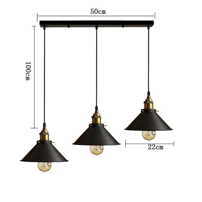 Industrial Style Iron Retro Pendant Chandelier – Creative Bar, Restaurant, Coffee Shop, and Living Room Lighting