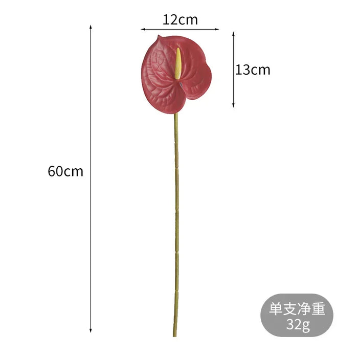 Artificial Red Palm Plant – 3D Printed Simulation Flower for Living Room, Home, and Wedding Decoration – Realistic Fake Palm Leaf