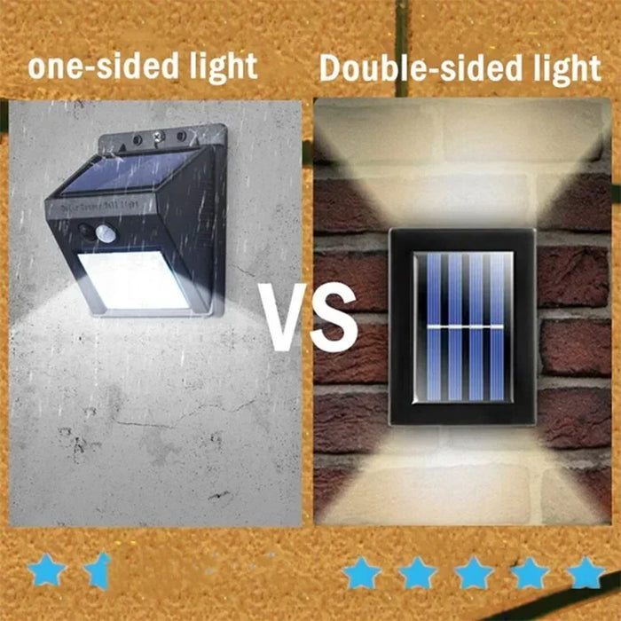 Solar Up and Down Spot Lights Outdoor – Waterproof, Solar-Powered Wall Lamp for Garden, Fence, and Pathway Lighting – Decorative, Energy-Efficient