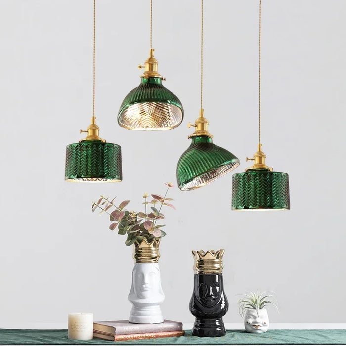 Vintage Creative Glass Melt Pendant Light – Retro Loft Style Indoor Hanging Lamp for Kitchen, Bar, Restaurant, and Bedroom