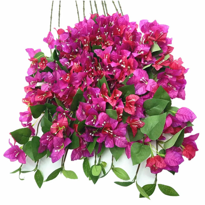 20pcs Artificial Bougainvillea Climbing Vine – 80cm Silk Bougainvillea Flower Branch for Weddings, Parties, and Home Décor