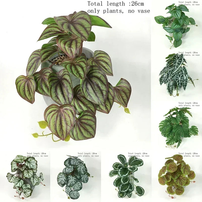 Artificial Vine Terrarium Plants – Plastic Leaf Rattan Greenery for Home, Balcony, Wedding, and Garden Décor