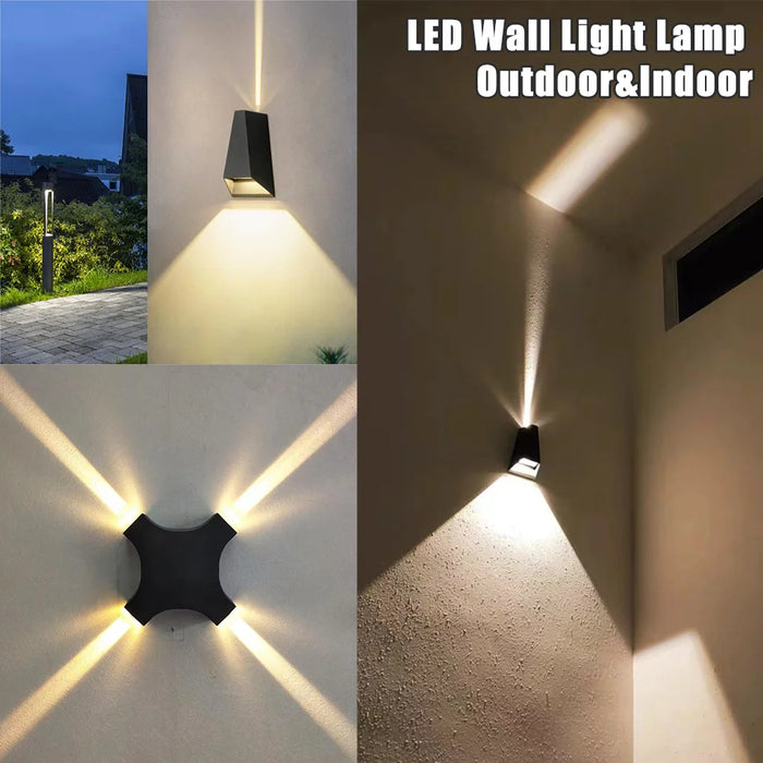 LED Wall Light – IP66 Waterproof Outdoor & Indoor Wall Lamp for Garden, Porch, and Home Décor (4W/5W/6W, Warm White, AC85–265V)