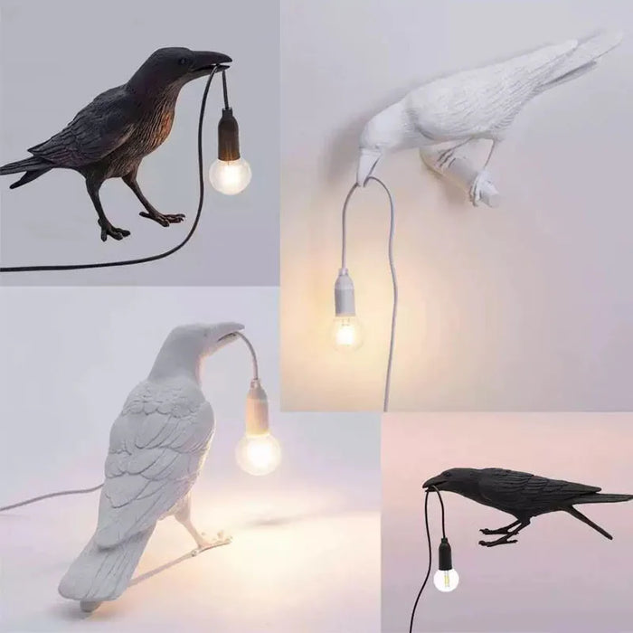 Modern Lucky Bird Table Lamp – Creative Resin Animal Design for Bedroom and Living Room