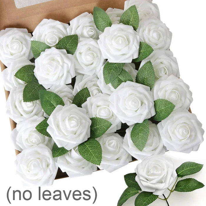 Artificial Foam Rose Flowers – Multicolor Fake Roses for DIY Wedding, Party Bouquets, Valentine's Day & Home Decor