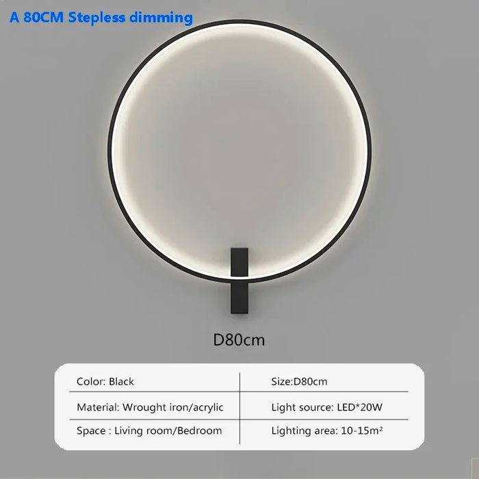 Modern LED Wall Lamp – Luxury Wall Sconce for Bedroom, Living Room, and Stairs – Adjustable Lighting, Dimmable, 80/100/120cm – Remote Control, Up & Down Lighting