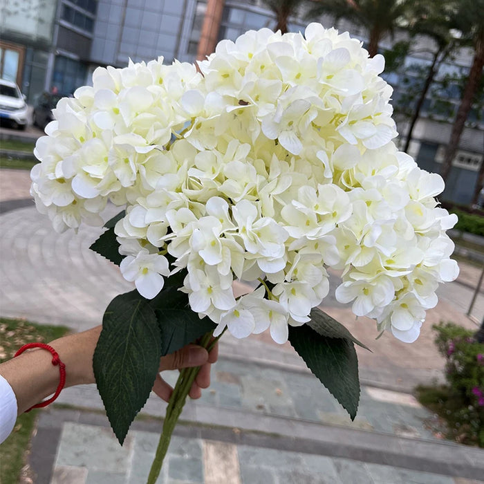Artificial Silk Hydrangea Flower Bouquet – DIY Wedding, Party, and Home Decor – Large Hydrangea Heads for Bridal Bouquets and Floral Arrangements