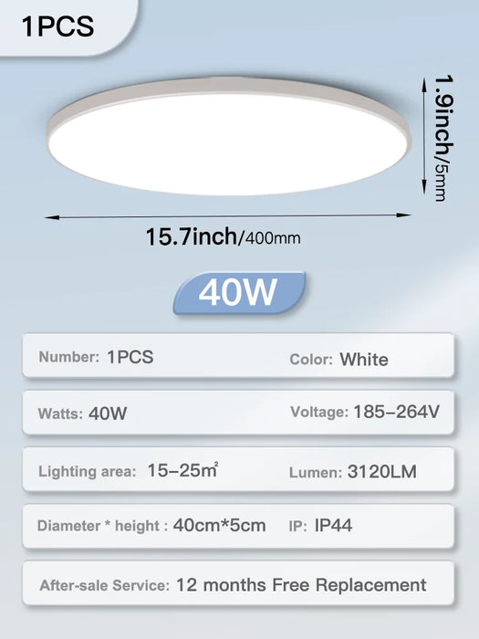 Modern LED Ceiling Light – Energy-Saving Panel Lamp for Kitchen, Bedroom, Living Room, and Corridor