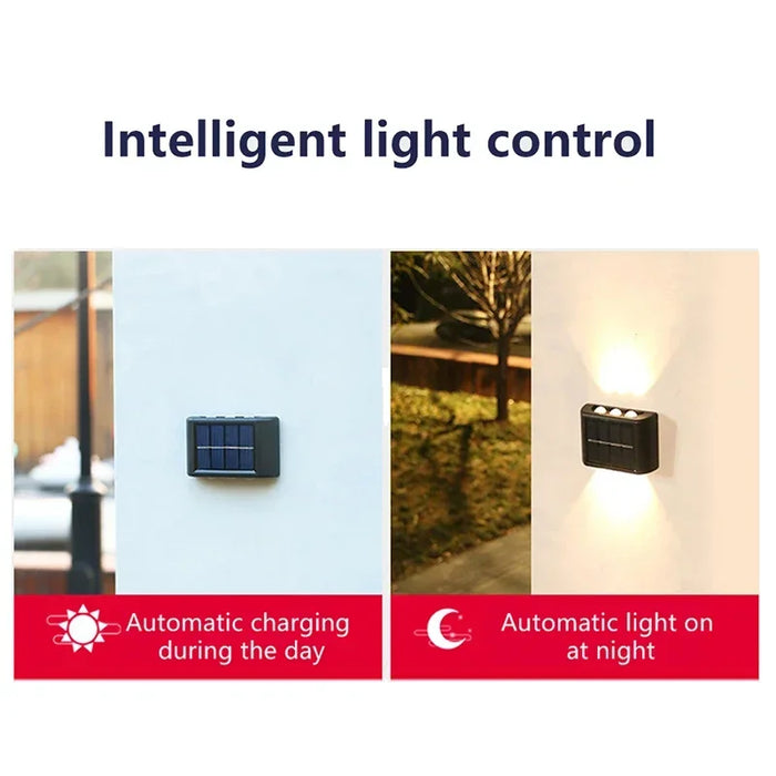 Solar Wall Lights Outdoor – Waterproof LED Solar-Powered Security Lights for Garden, Yard, Fence, and Home Decoration