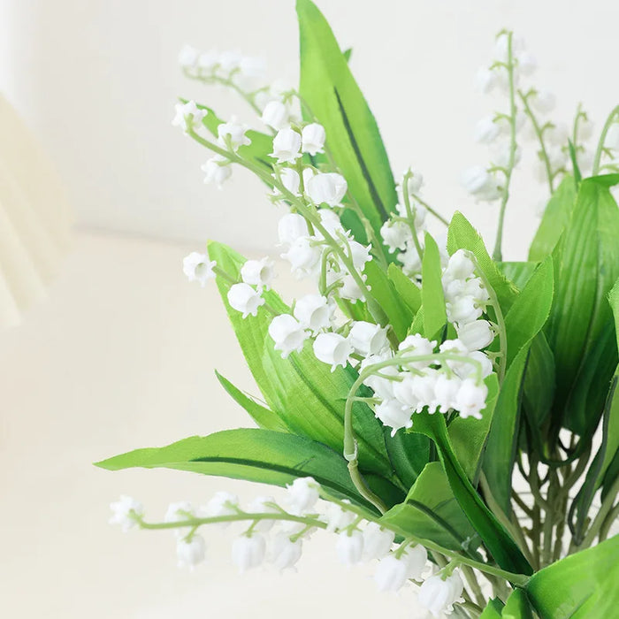 9/12PCS Simulated Wind Chime Flowers – Artificial Bell Orchids Wedding Bouquet, Bridal Holding Flowers, Home & Party Decor