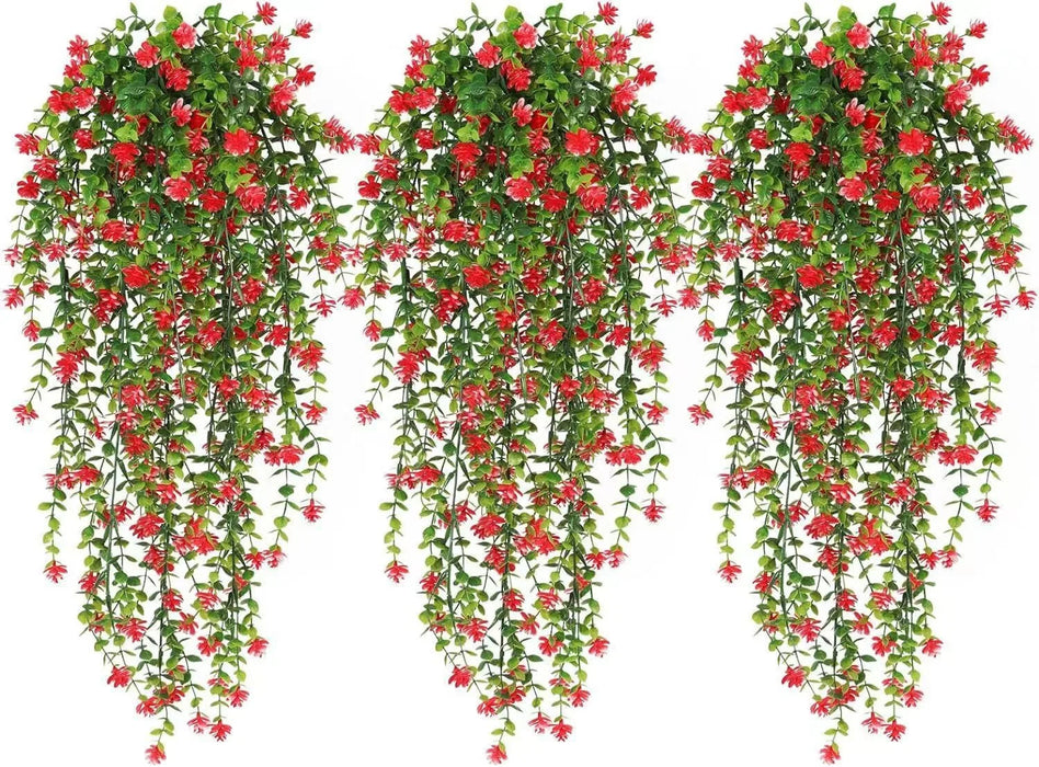 Artificial Eucalyptus Flower Garland – Realistic Faux Drooping Vine for Home, Wedding, and Garden Outdoor Wall Hanging Decoration