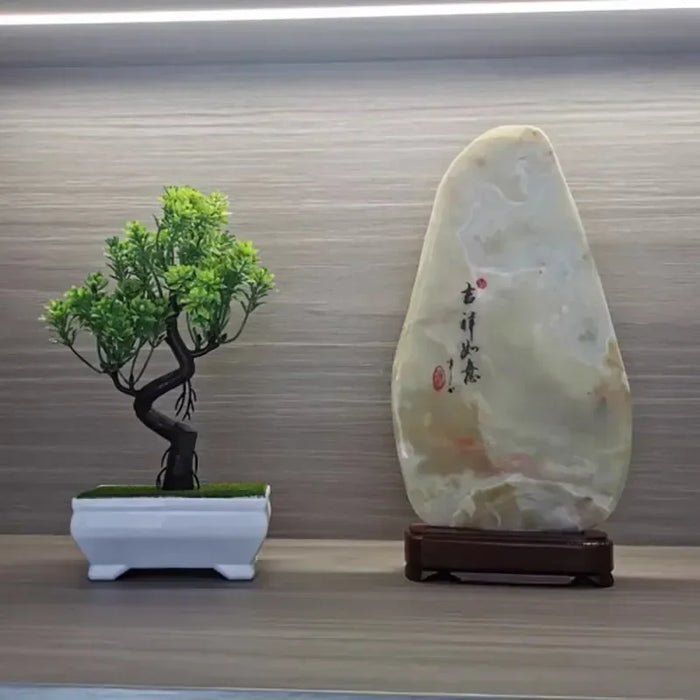Artificial Bonsai Tree – 21pcs Plastic Potted Plants for Home, Office & Table Décor