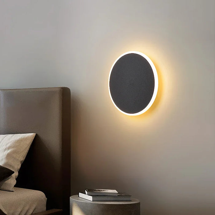Touch Sensor Wall Lamp – LED Color-Changing Round Wall Light for Living Room, Corridor, Porch & Aisle with Acrylic Shade