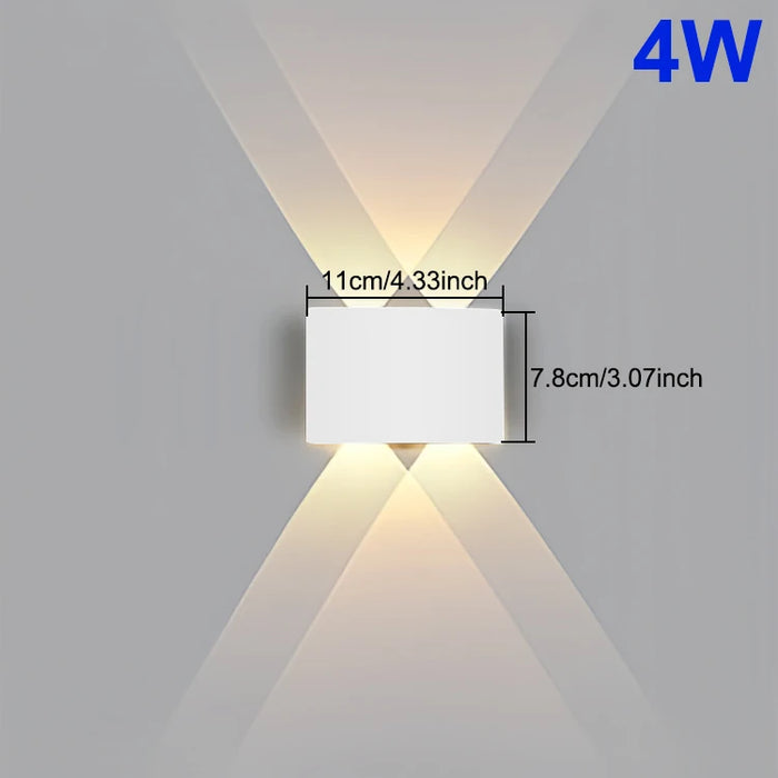 Modern LED Wall Light – IP65 Waterproof Outdoor Wall Lamp for Garden, Porch, Bathroom, and Bedroom Lighting (4W–10W Options)