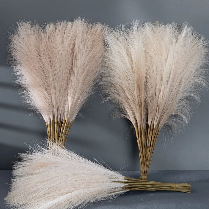 50CM Artificial Pampas Grass – Silk Reed Flower for Home Décor, Weddings, and Photography Props
