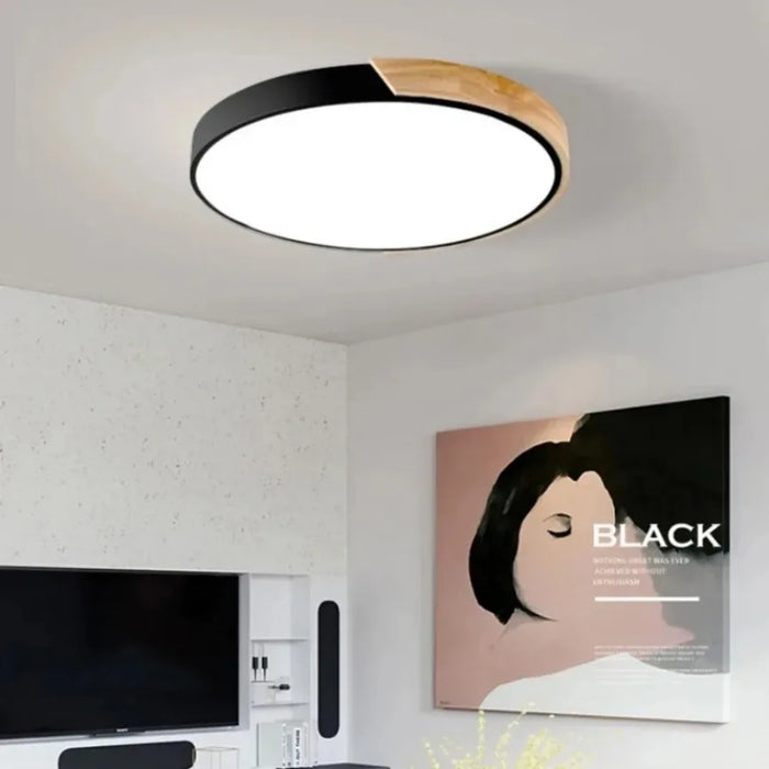 Modern Macaron LED Ceiling Light – Nordic Circular Minimalist Design for Living Room, Bedroom, and Study