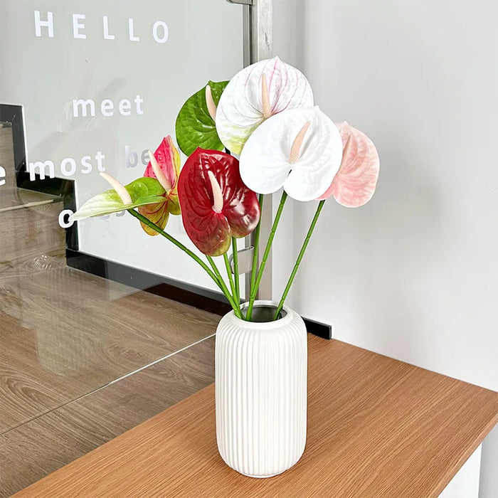3D Printed Anthurium Artificial Flower – Realistic Flamingo Palm for Wedding, Home, and Event Decor