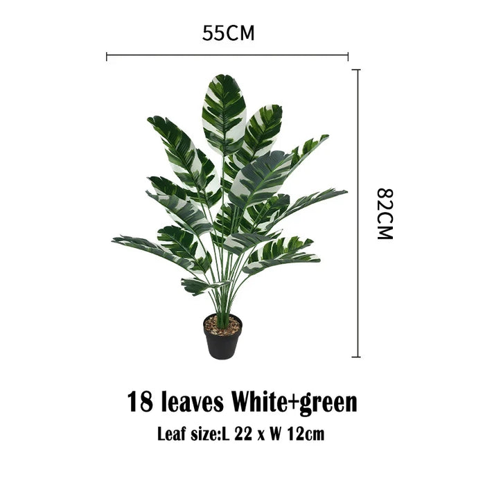 82cm Artificial Banana Tree – Large Fake Plant with Lush Green Leaves for Home, Garden, and Outdoor Decoration