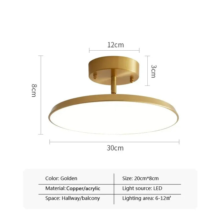 Modern Rotatable LED Ceiling Light – Black and Gold Minimalist Design for Multi-Room Illumination (1-Way, 10-15 sq m Coverage)