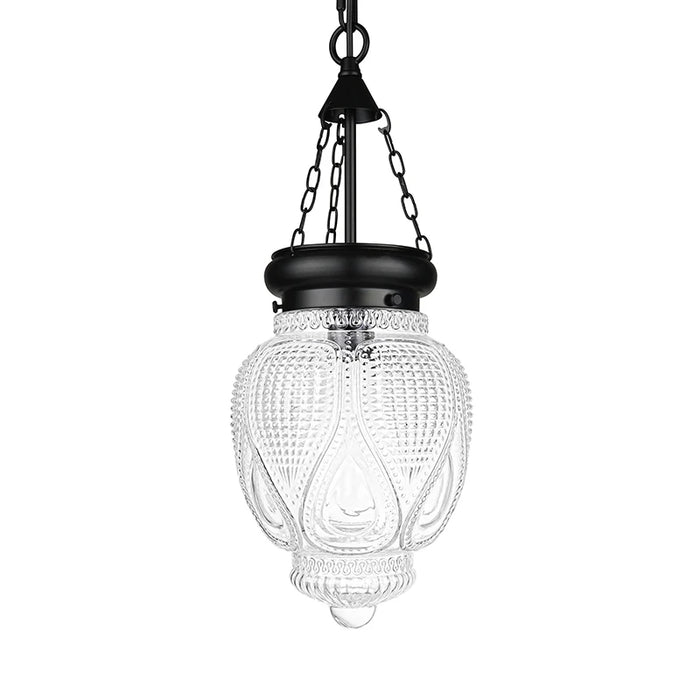 Modern Glass Pendant Light – Chain Hanging Lamp for Kitchen Island, Dining Room, and Entryway