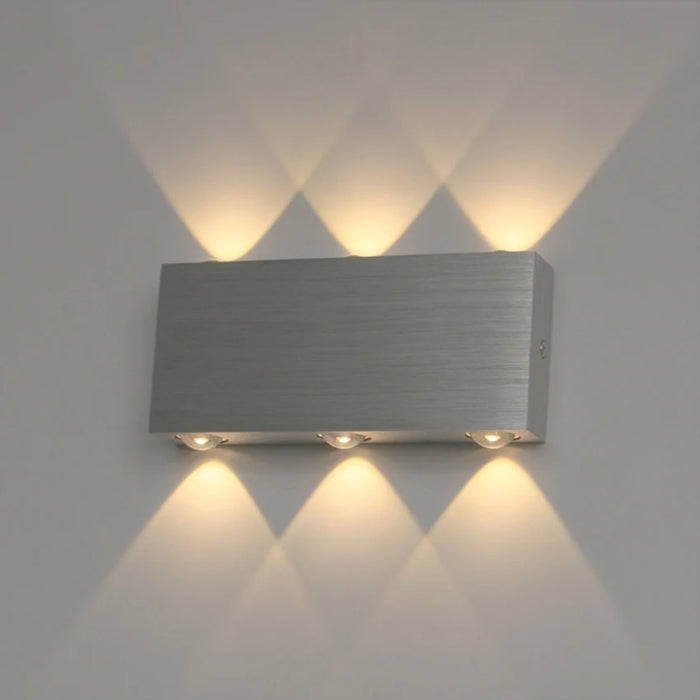 Modern Minimalist LED Wall Lamp – 2W/4W/6W Up & Down Aluminum Light for Bedroom, Living Room, Corridor & Hotel Décor