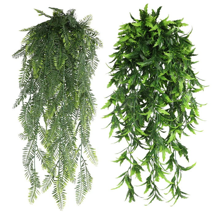 90cm Persian Fern Leaves Vines – Hanging Artificial Plant for Home, Room, Balcony, and Wedding Decoration