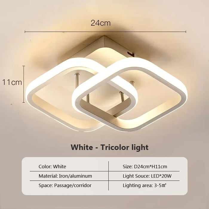 Modern LED Ceiling Light – Dimmable Indoor Lighting Fixture for Corridor, Stairs, Foyer, Balcony, and Bedroom