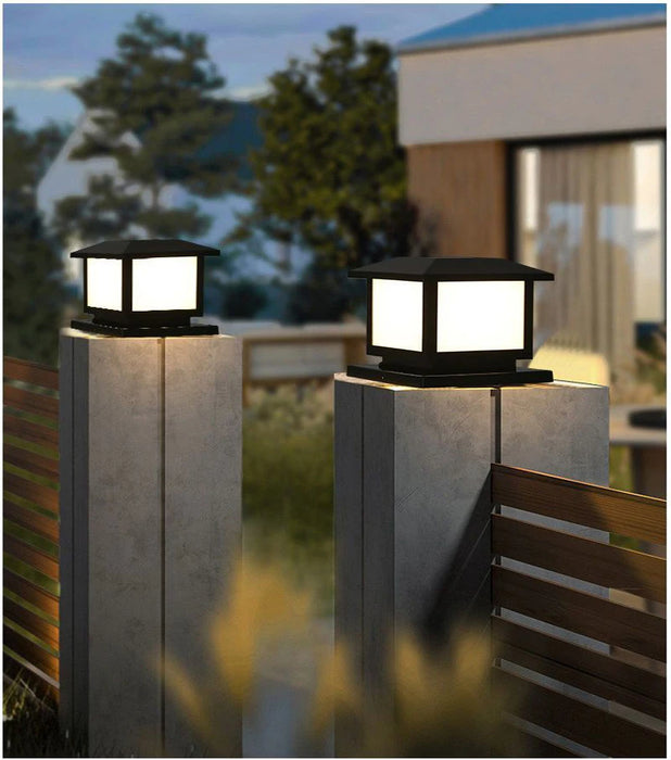 Timed LED Solar Outdoor Pillar Light – Waterproof, Remote Control, 4 Color Modes for Garden, Pathway, and Yard Décor – IP44 Solar Powered LED Lamp