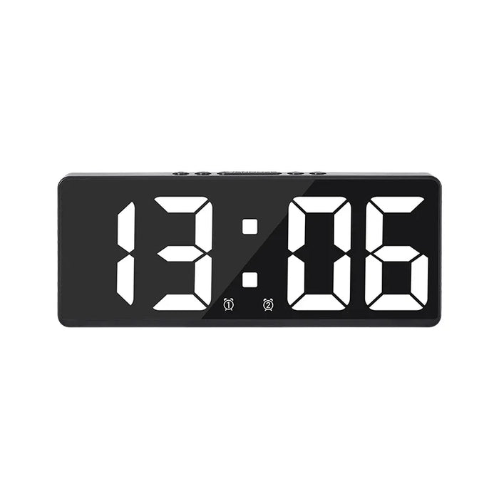 Voice Control Digital Alarm Clock with Temperature Display – Snooze, Night Mode, Dual Alarms, 12/24H LED Clock with Anti-Disturb Feature